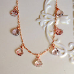 Gemstone Necklace in Rose Gold with Lepidocrocite