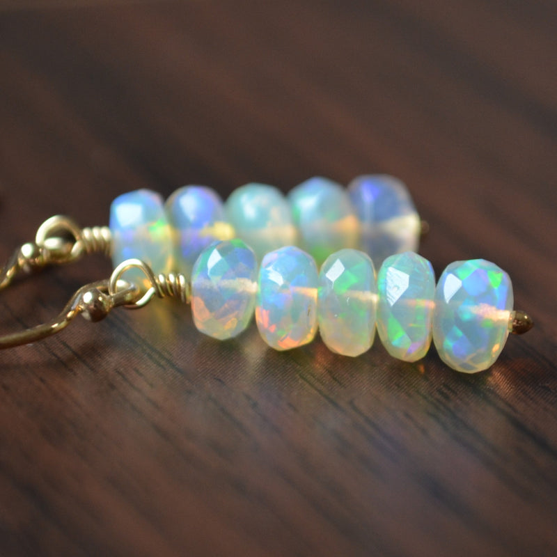 Real Opal Earrings in Gold