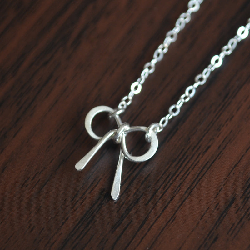 Sterling Silver Bow Anklet