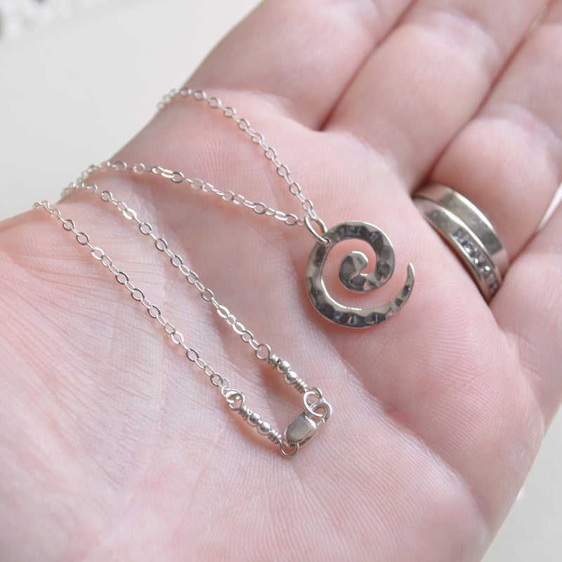 Sterling Silver Spiral Necklace